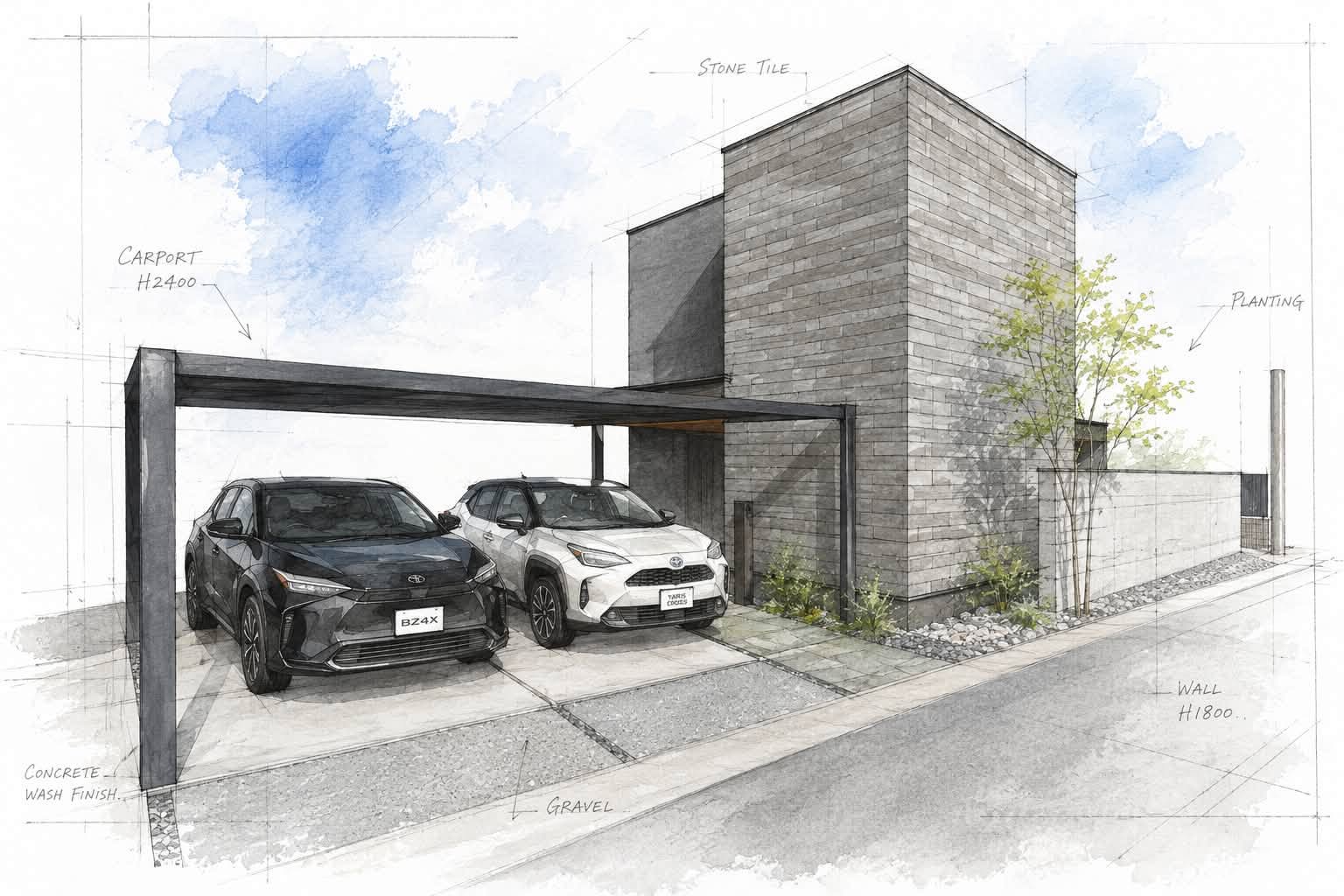 外構設計建築パース 美興プランニング