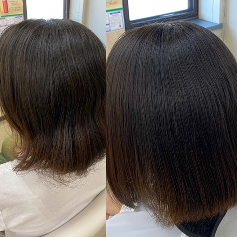 鏡を見たくなるような縮毛矯正