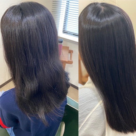 髪を触りたくなる縮毛矯正