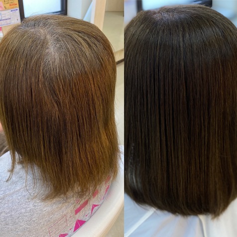 白髪染めをしているくせ毛の方へ