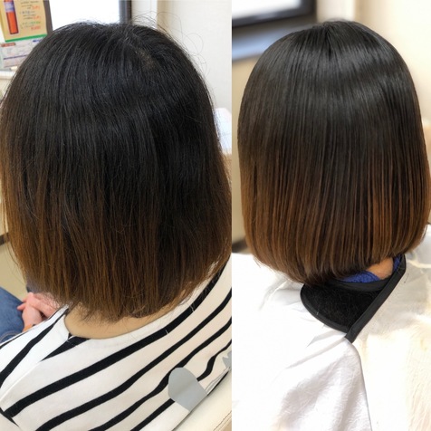 自然な柔らかな縮毛矯正