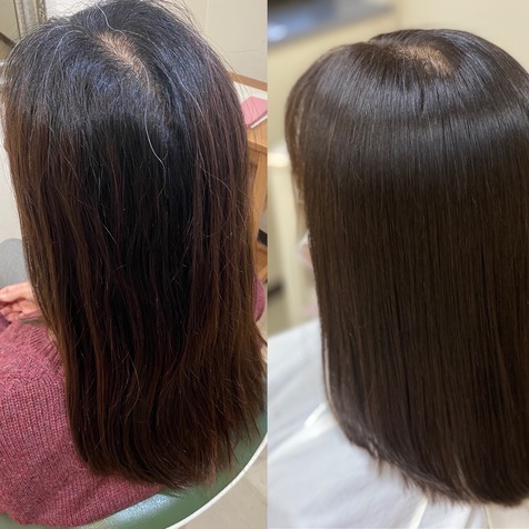 普段艶が出づらいくせ毛の方へ